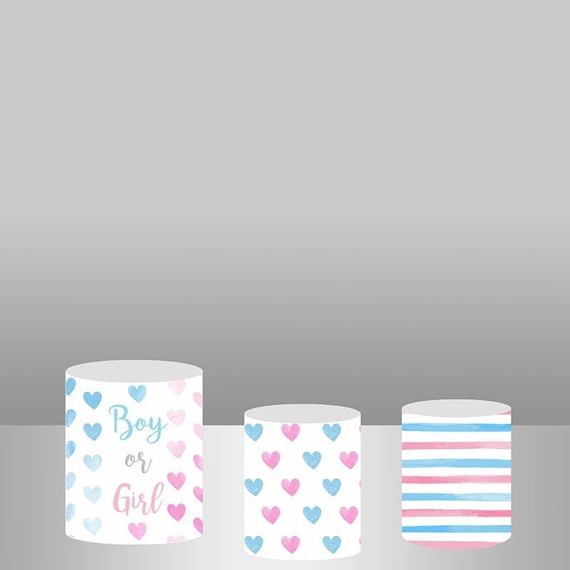 Lofaris Lovely Heart Baby Shower Backdrop Cake Table Cover Kit