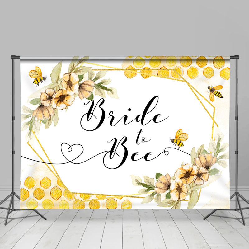 Lofaris Lovely Sweet Flower Birde To Bee Bridal Shower Backdrop