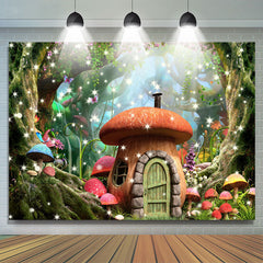 Lofaris Magic Mushroom Wonderland Forest Spring Backdrop