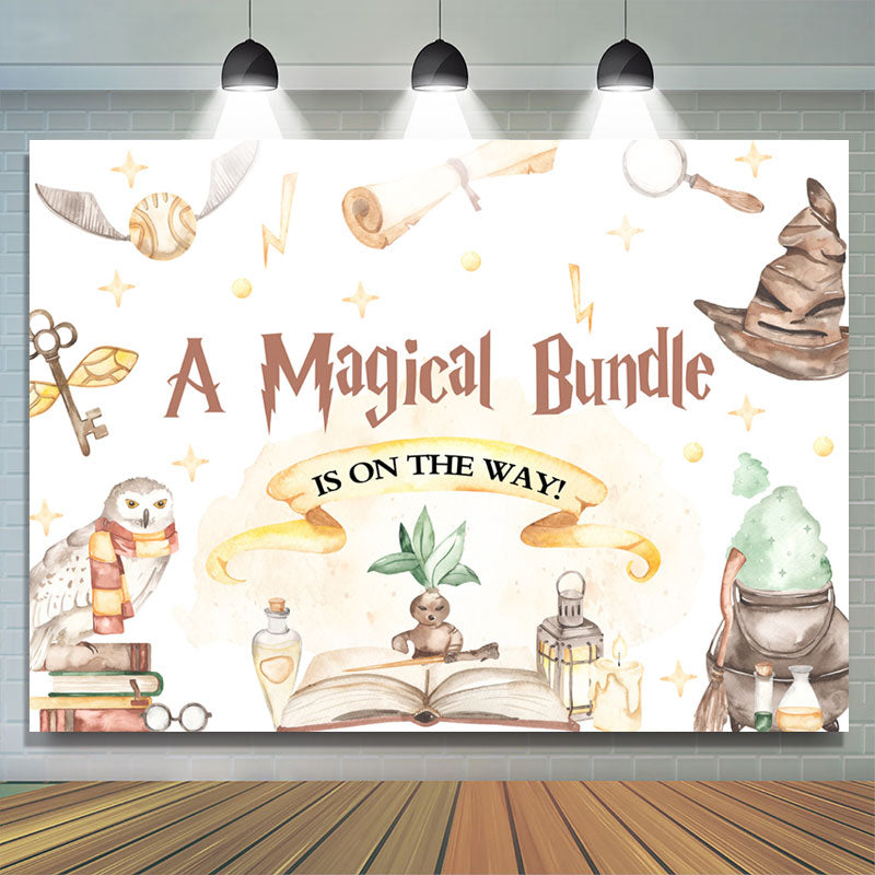 Lofaris Magical Bundle Is On Way Halloween Baby Shower Backdrop