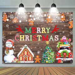 Lofaris Merry Christmas Celebration Wooden Photoshoot Backdrops for Party