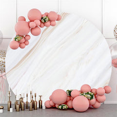 Lofaris Milky White Irregular Pattern Circle Backdrop For Party