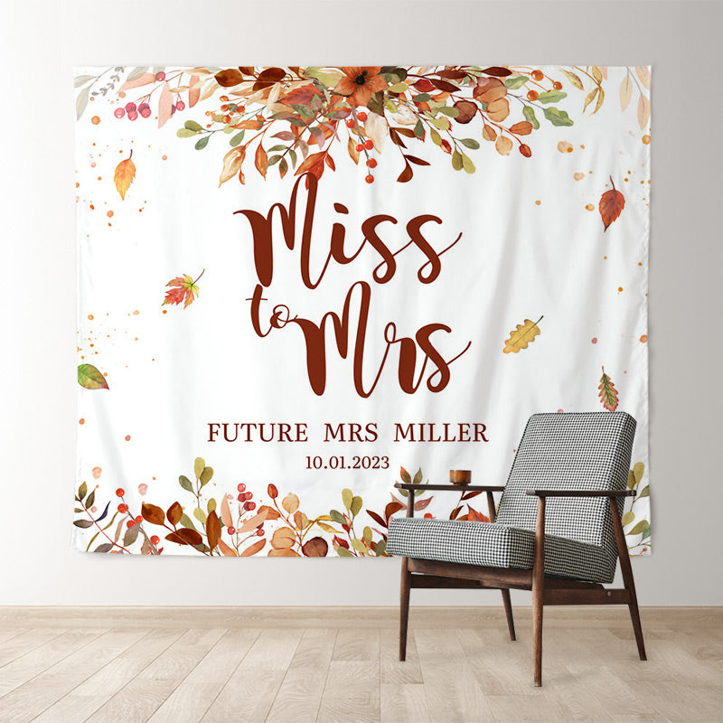 Lofaris Autumn Fallen Leaves Simple Sweet Wedding Backdrop