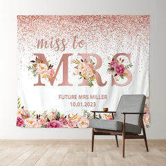 Lofaris Rose Gold Bokeh Roses Adorable Wedding Photo Backdrop