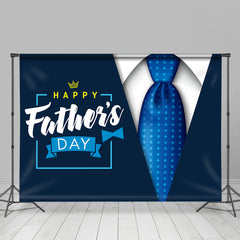 Lofaris Navy Blue Tie Happy Fathers Day Decoration Backdrop