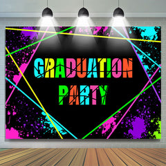 Lofaris Neon Color Graffiti Graduation Backdrop For Party