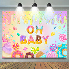 Lofaris Oh Baby Dessert And Candy Gender Reveal Backdrop