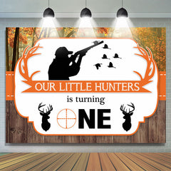 Lofaris Our Little Hunters Is Truning One 1St Birthday Backdrop