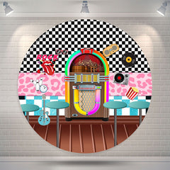 Lofaris Pattern Door Round Backdrop For Rock Music Party