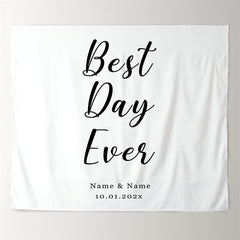 Lofaris Personalized Best Day Ever Wedding Backdrop with Names