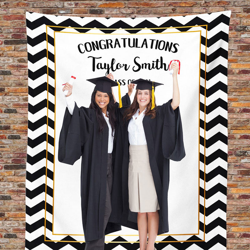 Graduation Picture Ba Personalized Graduation Backdrops Graduation - Custom Photo ...