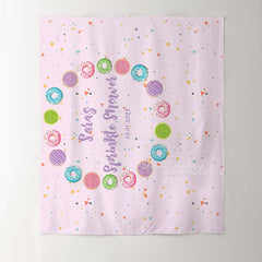 Lofaris Personalized Colored Doughnuts Baby Shower Backdrop