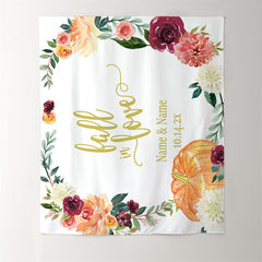 Lofaris Personalized Fall In Love Bridal Shower Backdrop