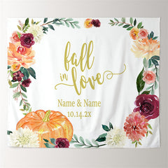 Lofaris Personalized Fall In Love Bridal Shower Backdrop