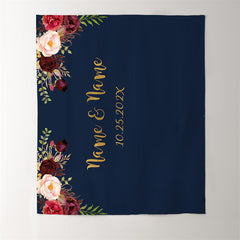 Lofaris Personalized Floral Engagement Backdrop for Party