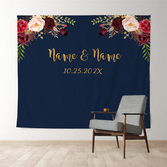 Lofaris Personalized Floral Engagement Backdrop for Party