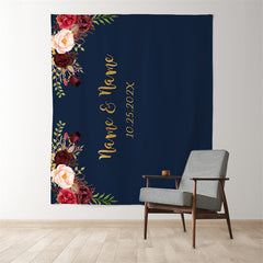 Lofaris Personalized Floral Engagement Backdrop for Party