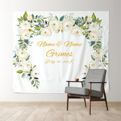 Lofaris Personalized Flower Photo Booth Wedding Backdrop