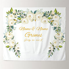 Lofaris Personalized Flower Photo Booth Wedding Backdrop