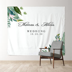 Lofaris Personalized Greenery Rustic Wedding Backdrop for Reception