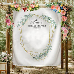 Lofaris Personalized Greenery Wreath Bridal Shower Backdrop for Party