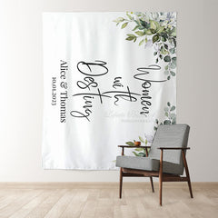 Lofaris Personalized Leaves Destiny Bridal Shower Backdrop