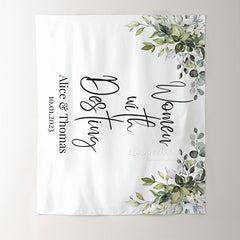 Lofaris Personalized Leaves Destiny Bridal Shower Backdrop