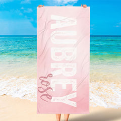 Lofaris Personalized Name Summertime Party Photo Beach Towel