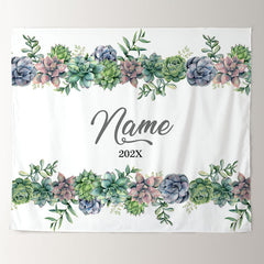 Lofaris Personalized Succulent Wedding Backdrop