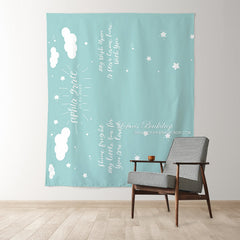 Lofaris Personalized Twinkle Stars Baby Shower Backdrop Decor