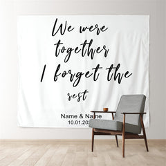 Lofaris Personalized We Were Together Wedding Backdrop