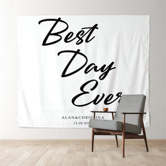 Lofaris Personalized Wedding Ceremony Backdrop with Calligraphy