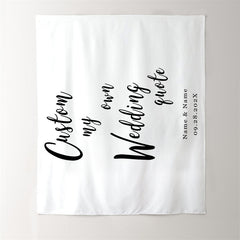 Lofaris Personalized White Wedding Backdrop Banner