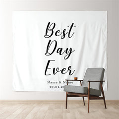 Lofaris Personalized White Wedding Party Backdrop for Arch