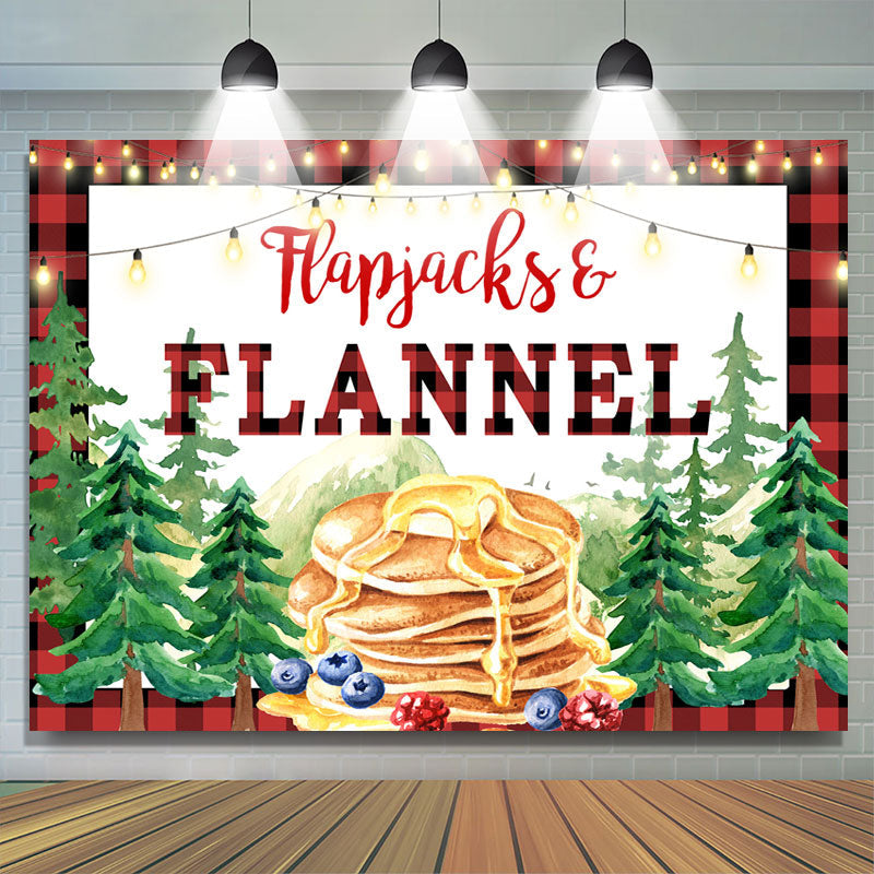 Lofaris Pine Forest Flapjacks and Flannel Backdrop for Autumn