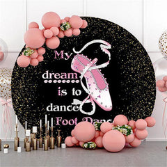 Lofaris Pink And Black Glitter Foot Dance Backdrop Decoration