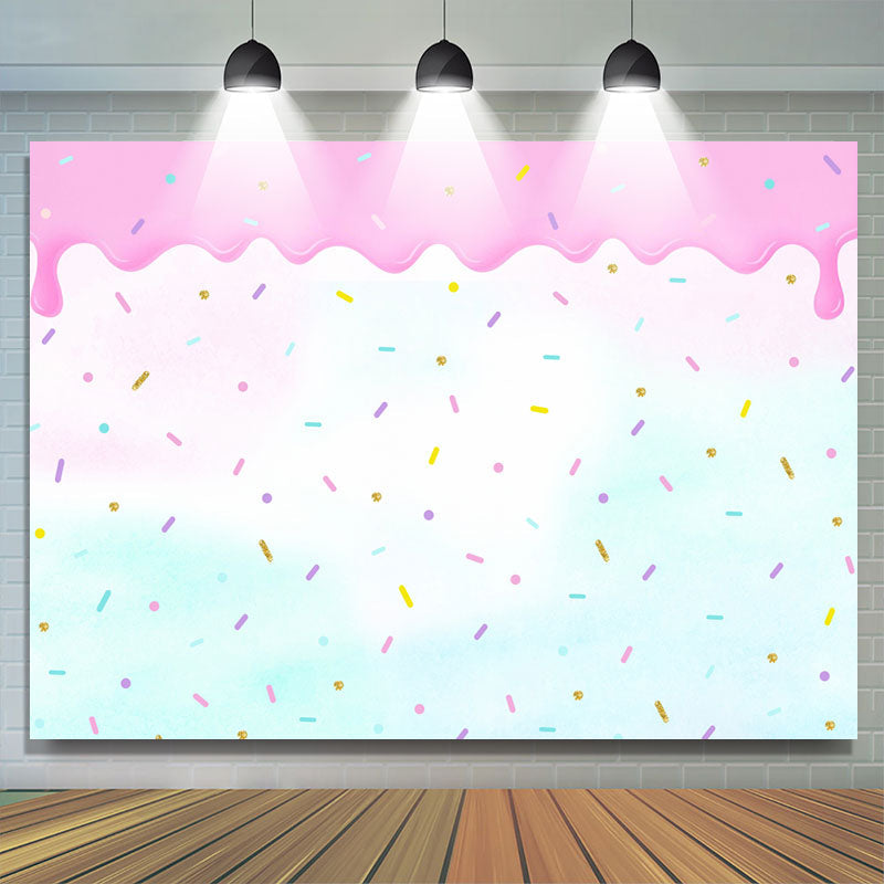 Lofaris Pink and Green Candy Themed Happy Birthday Backdrop