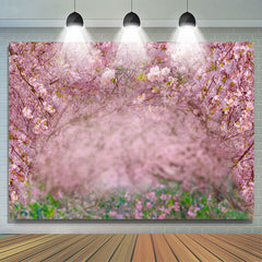 Lofaris Pink Blossom Sakura Flower Tree Spring Scene Backdrop