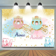 Lofaris Pink Blue Glitter Prince Or Princess Baby Shower Backdrop