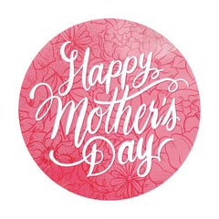 Lofaris Pink Floral Round Party Backdrops for Happy Mothers Day