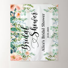 Lofaris Pink Floral Water Colour Bridal Shower Backdground