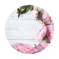 Lofaris Pink Flowers Wooden Happy Birthday Spring Backdrop