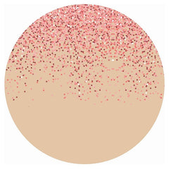 Lofaris Pink Glitter Round Beige Happy Birthday Backdrop Kit