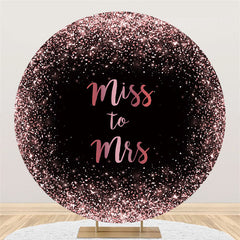 Lofaris Hot Pink Glitter Round Black Adorable Wedding Backdrop