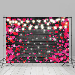 Lofaris Pink Love And Light With Wood Backdrop For Valentines