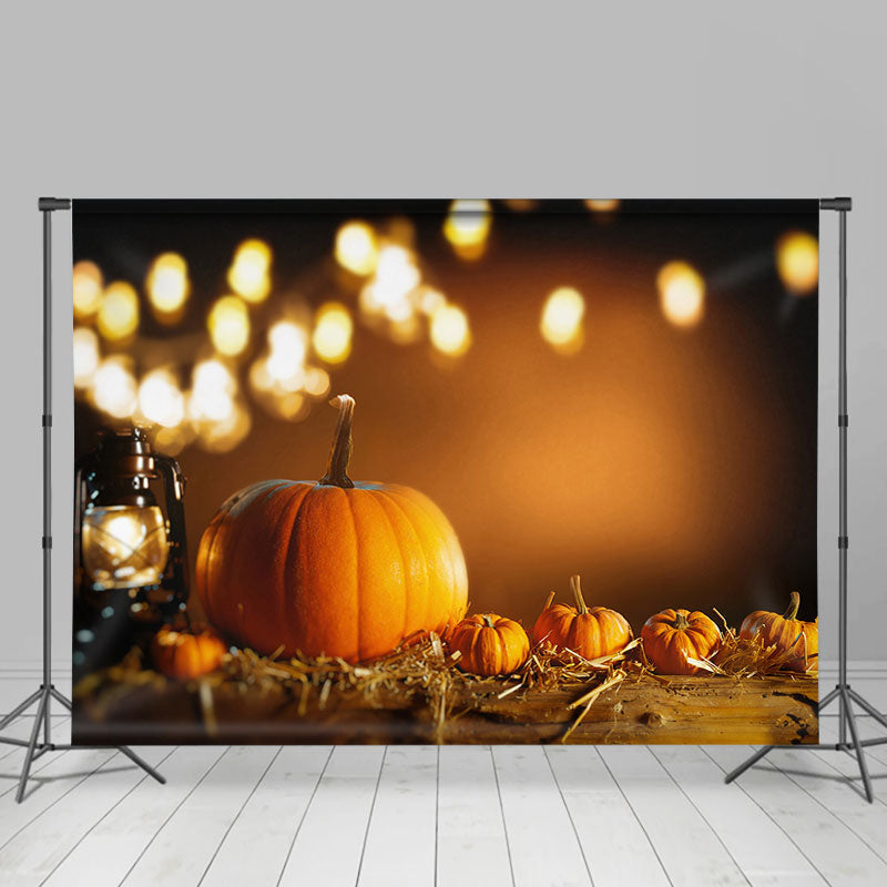 Lofaris Pumpkin Warm Light Bokeh Photoshoot Backdrop