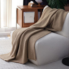 Lofaris Pure Color Thick Wool Knitted Blanket Long Throw