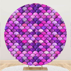 Lofaris Purple Simple Circle Baby Shower Backdrop Decoration