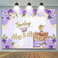 Lofaris Purple Traveling Violet Lovely Bridal Shower Backdrop