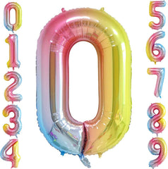 Lofaris Rainbow DIY Number Balloons 40 inch Party Decoration